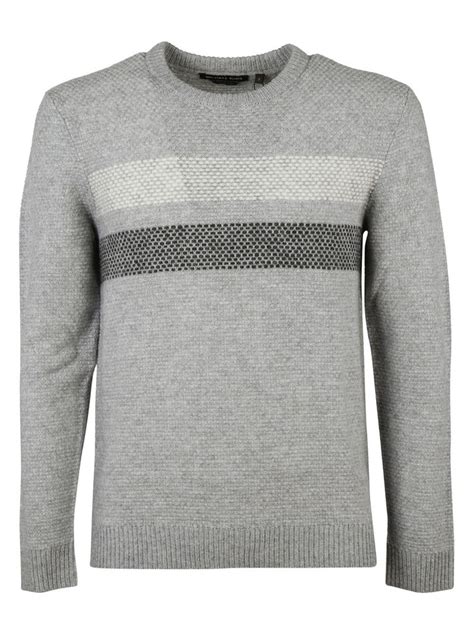 michael kors mens ribbed grey cardigan sweater|Michael Kors Men's Modern.